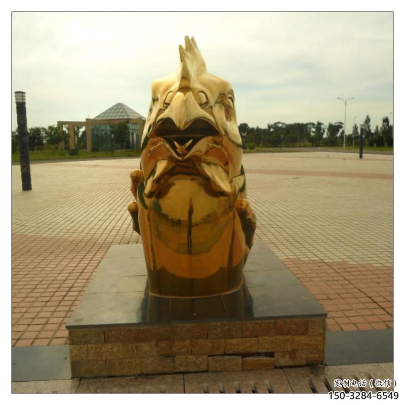 不銹鋼生肖雕塑，鍍鈦工藝，公園廣場戶外擺放