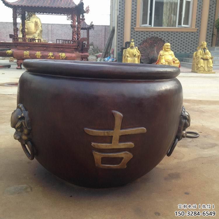 七臺(tái)河吉字銅缸雕塑-青銅鑄造 七臺(tái)河吉字銅缸雕塑-青銅鑄造