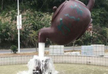 南崗小區天壺標志雕塑，多彩藝術，天壺雕塑生產廠家