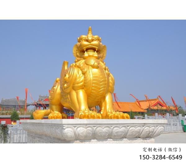 通化廣場貔貅雕塑，動(dòng)物彩繪雕塑，抽象效果