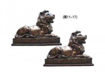 雙陽(yáng)公園獅子雕塑供求，景觀雕塑，鑄銅趴獅雕塑優(yōu)選
