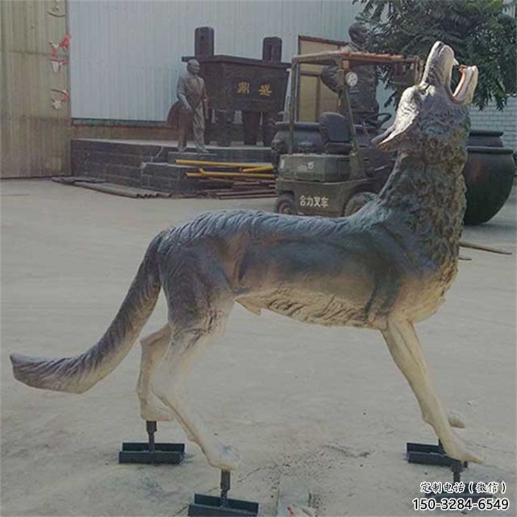 陽泉銅狼雕塑廠家，銅雕動物狼，仿真工藝制作