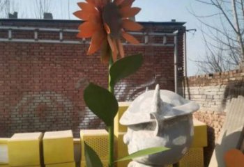 新城太陽花雕塑工程，美陳雕塑，玻璃鋼太陽花雕塑廠家