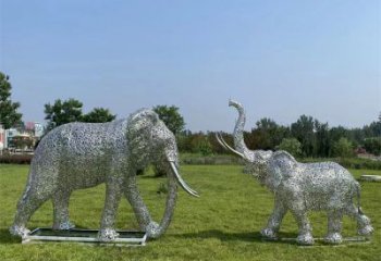 回民鏤空大象雕塑制造商，動(dòng)物擺件，透雕大象雕塑定制