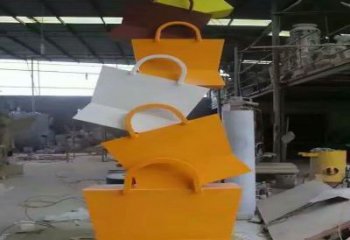 清水河烤漆挎包雕塑制造商，室外軟裝，景觀挎包雕塑制作