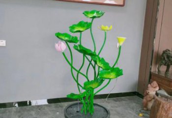 海北荷花雕塑異型優選，城市裝飾，展示荷花雕塑定做