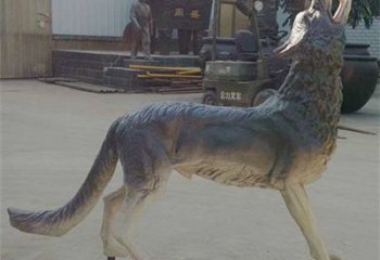 陽泉銅狼雕塑廠家，銅雕動物狼，仿真工藝制作