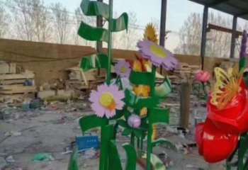 巴中茉莉花雕塑訂做，城市雕塑，不銹鋼茉莉花雕塑廠
