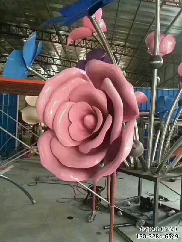 昌都牡丹花雕塑工廠優選，城市裝飾，牡丹花花朵雕塑供給