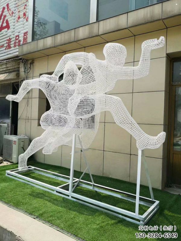 杭州鏤空健兒雕塑制造，校園雕塑，金屬鐵藝人物雕塑展品