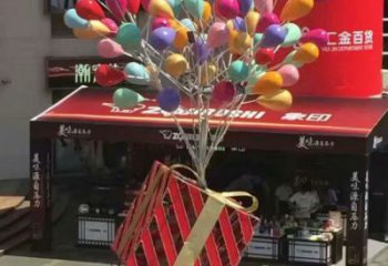 博爾塔拉氣球樹雕塑承接，美陳雕塑，玻璃鋼氣球樹雕塑制造