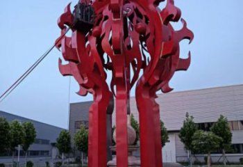 怒江火球雕塑，精神堡壘火球雕塑落地展示