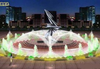 思茅水景搖擺噴泉雕塑，循環(huán)噴水模式噴泉雕塑加工